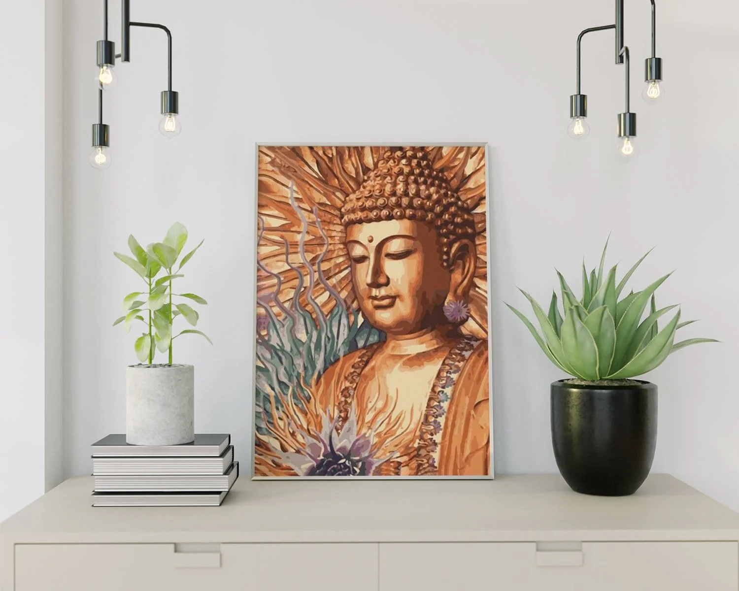 Malen nach Zahlen Buddha Braun - Image 2
