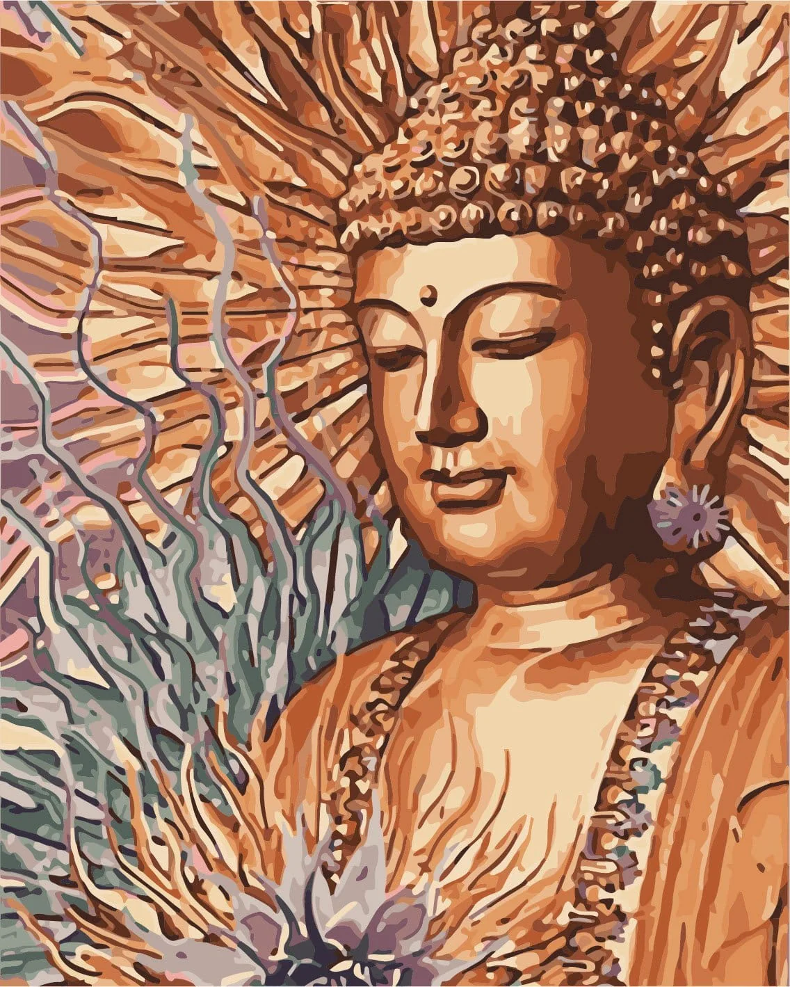 Malen nach Zahlen Buddha Braun - Image 9