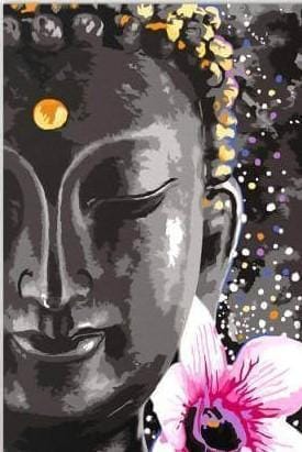 Malen nach Zahlen Buddha mit Blume - Image 7