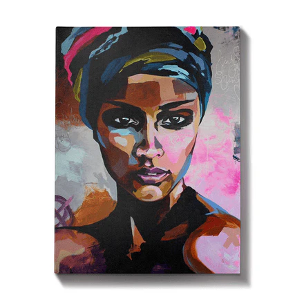 Malen nach Zahlen Bunte Frau Rosa - Image 7