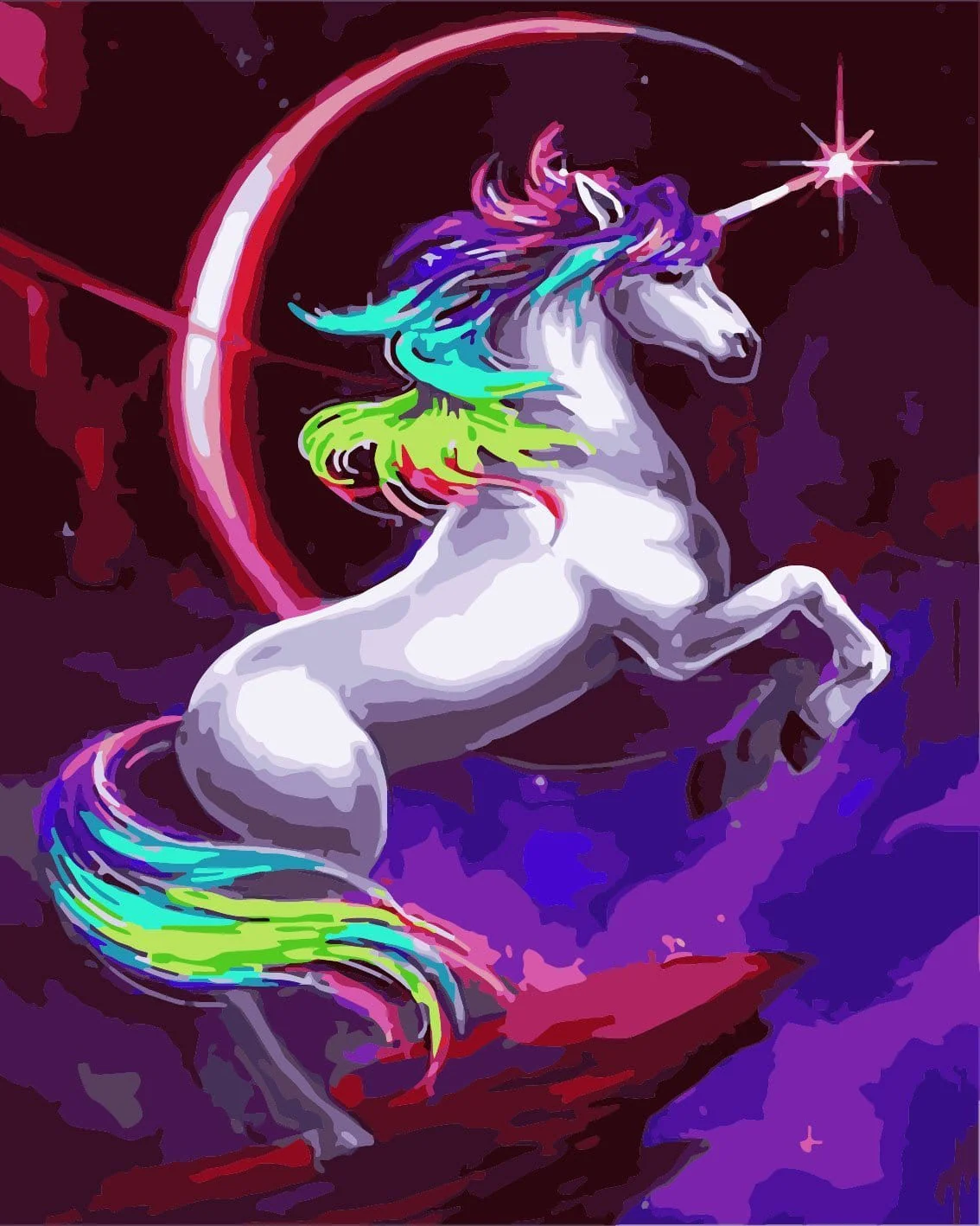 Malen nach Zahlen Buntes Einhorn - Image 9