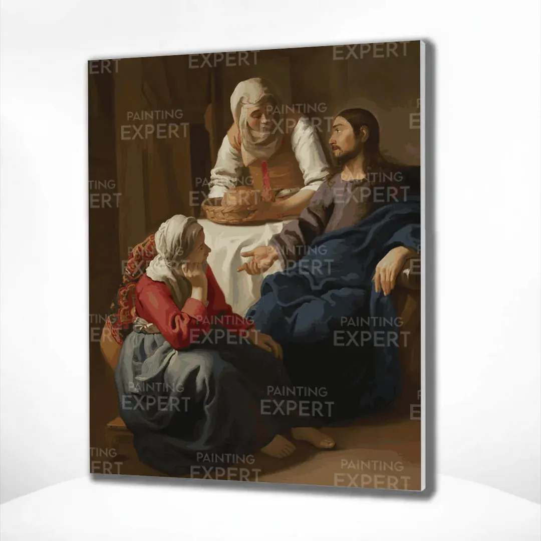 Malen nach Zahlen Christus im Haus von Martha und Maria