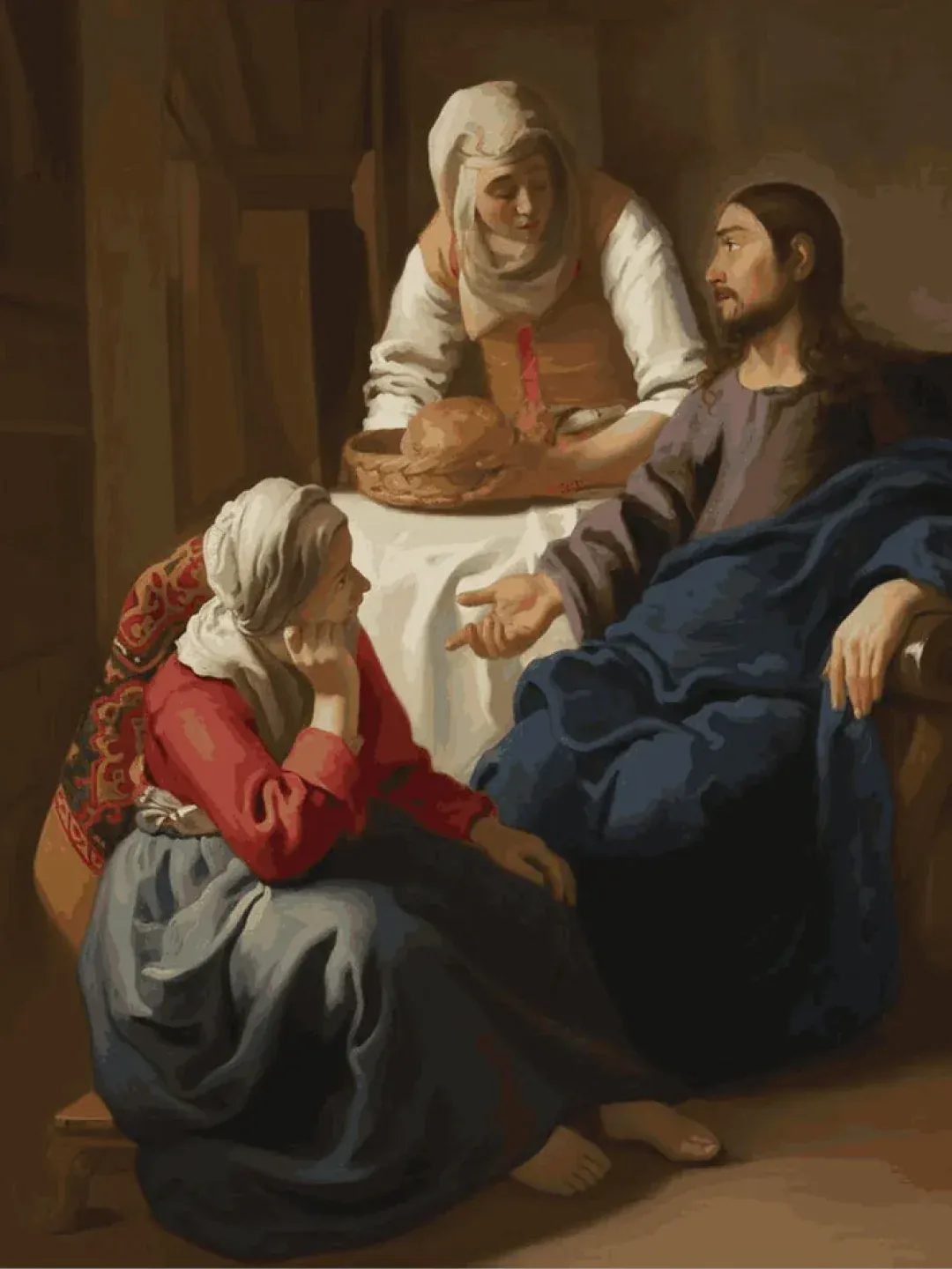 Malen nach Zahlen Christus im Haus von Martha und Maria - Image 2
