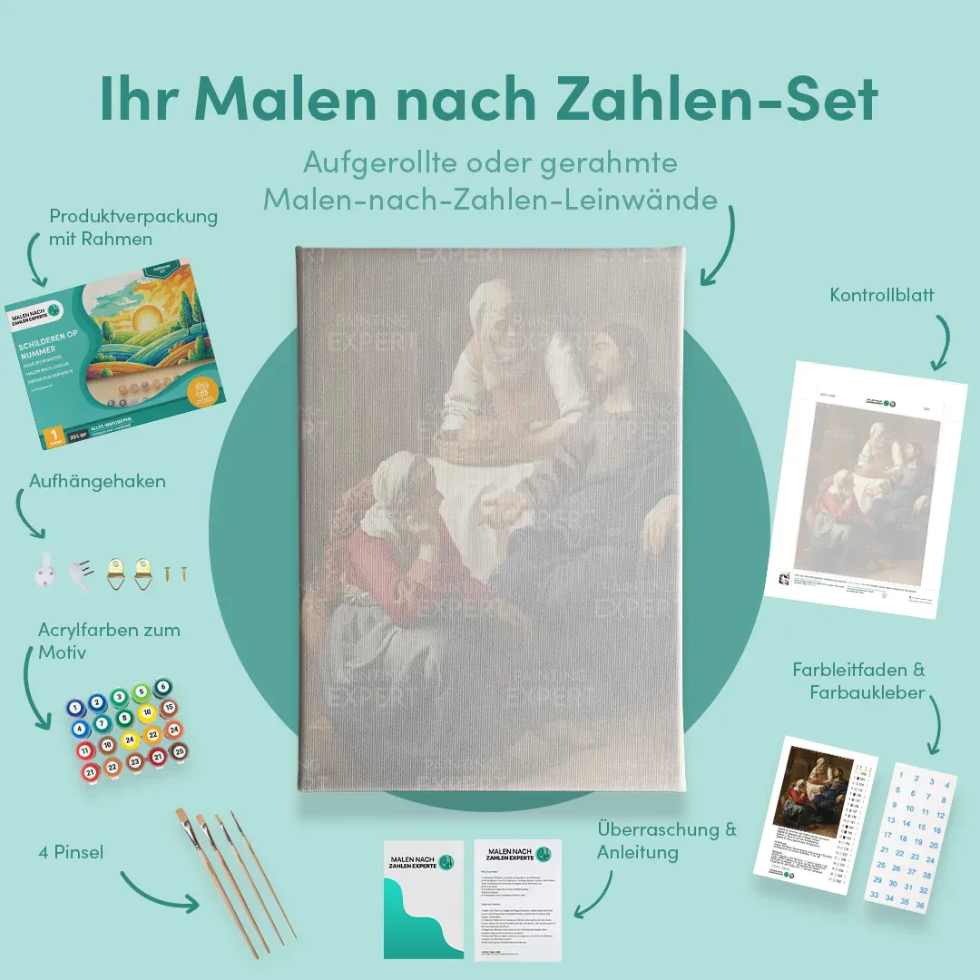 Malen nach Zahlen Christus im Haus von Martha und Maria - Image 5