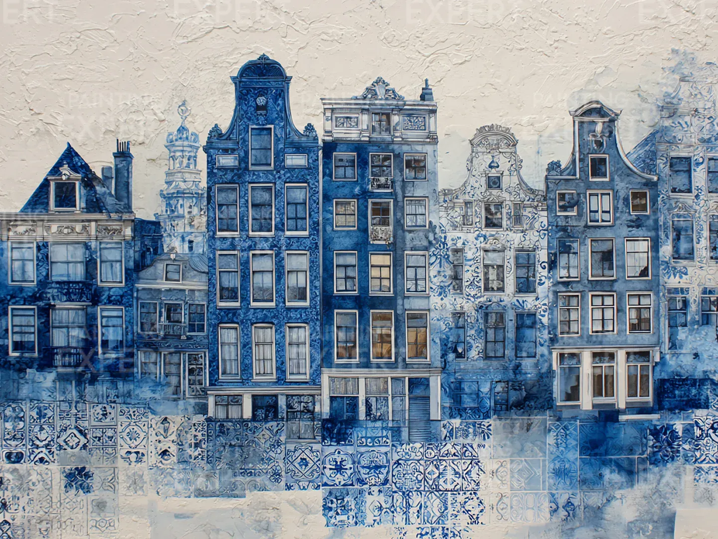 Malen nach Zahlen Collage von Delft, in Delfter Blau - Image 2
