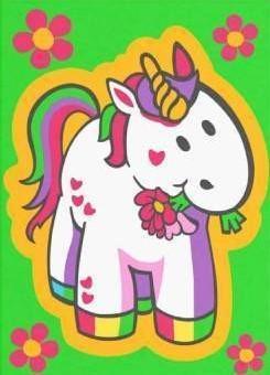 Malen nach Zahlen Einhorn mit roten Blumen - Image 7