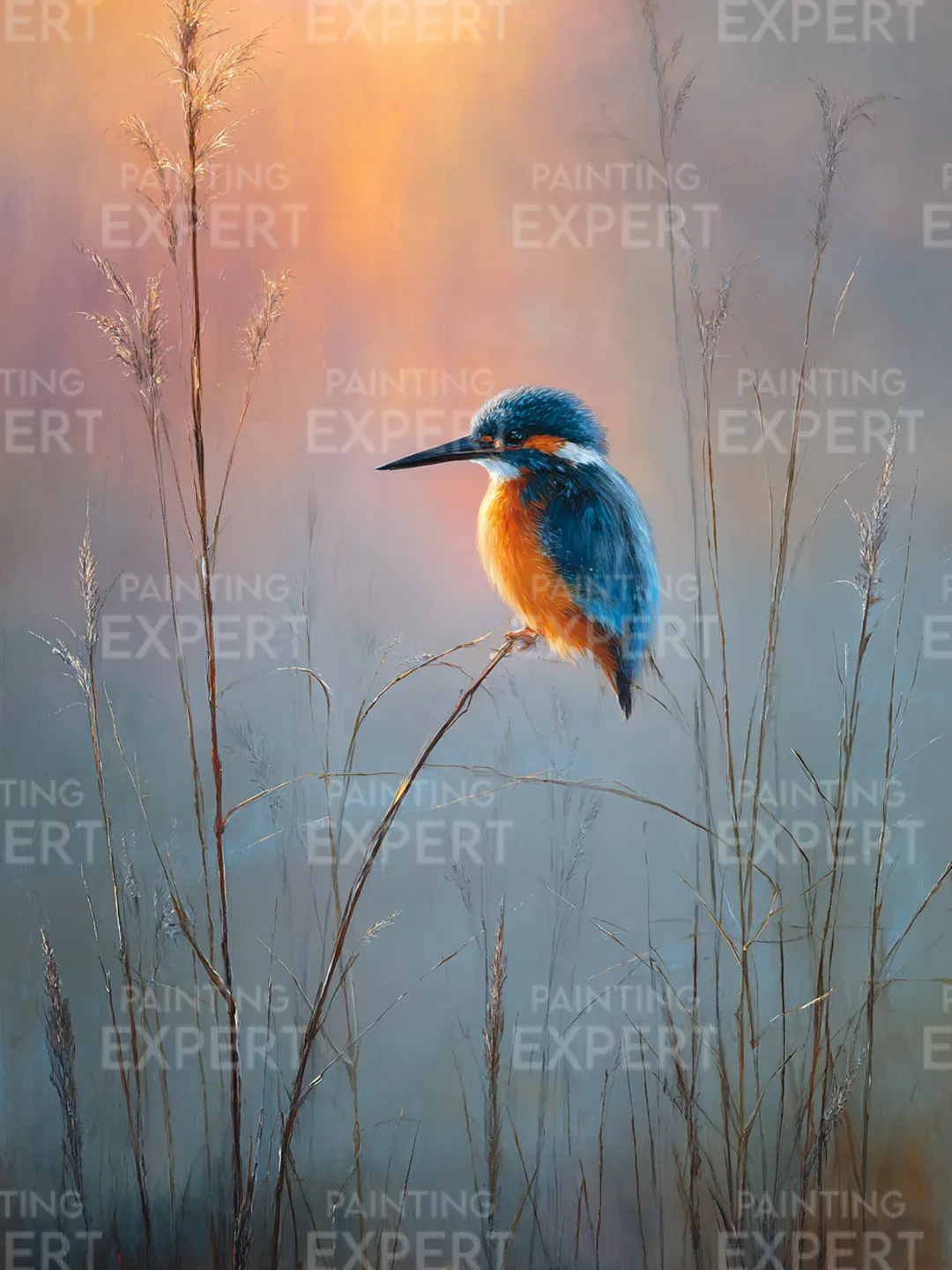 Malen nach Zahlen Eisvogel bei Sonnenaufgang - Image 2