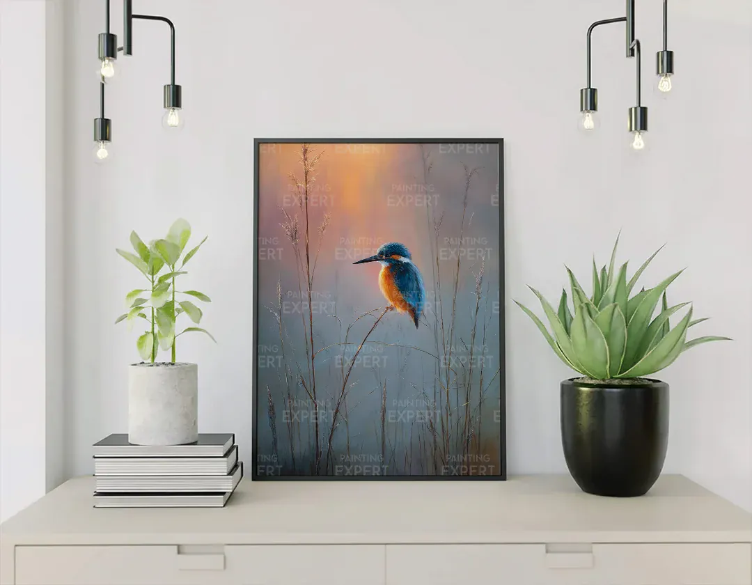 Malen nach Zahlen Eisvogel bei Sonnenaufgang - Image 3