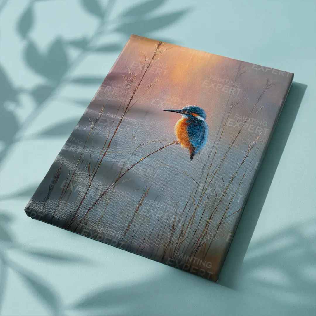 Malen nach Zahlen Eisvogel bei Sonnenaufgang - Image 4