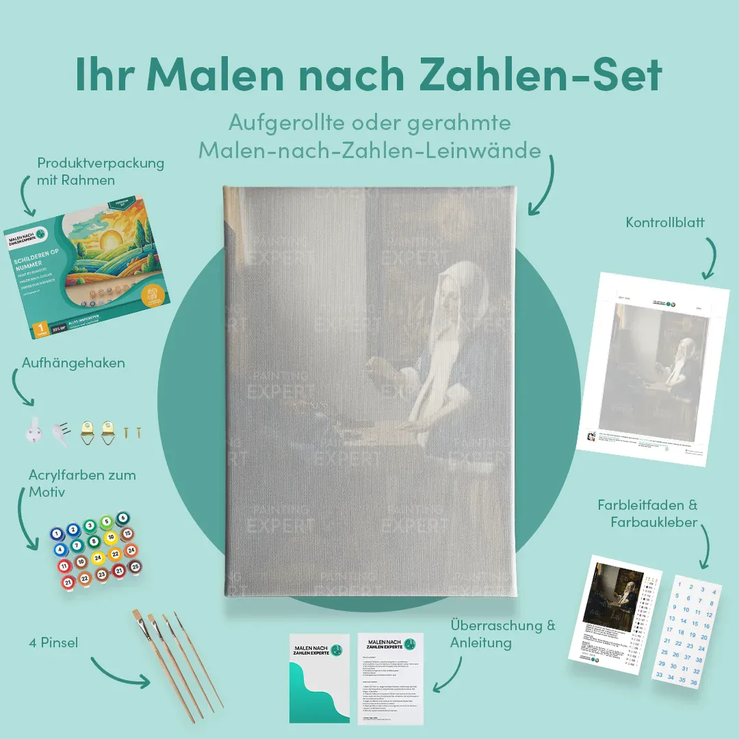 Malen nach Zahlen Frau mit einer Waage - Image 5