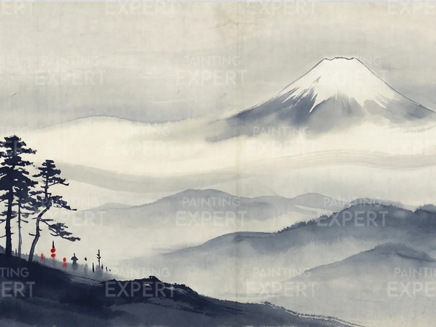 Malen nach Zahlen Fuji über dem Nebel Japan - Image 2