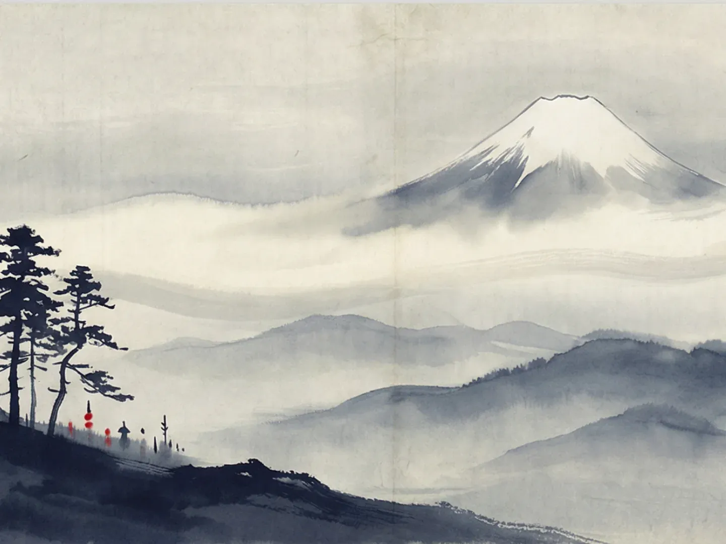 Malen nach Zahlen Fuji über dem Nebel Japan - Image 3
