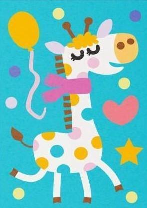 Malen nach Zahlen Giraffe mit Luftballon - Image 7