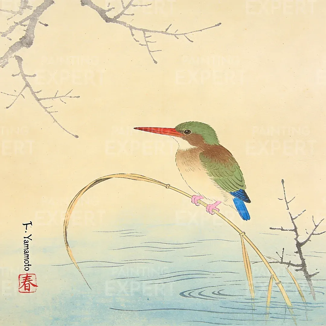 Malen nach Zahlen IJsvogel aan de oever Japan - Image 2