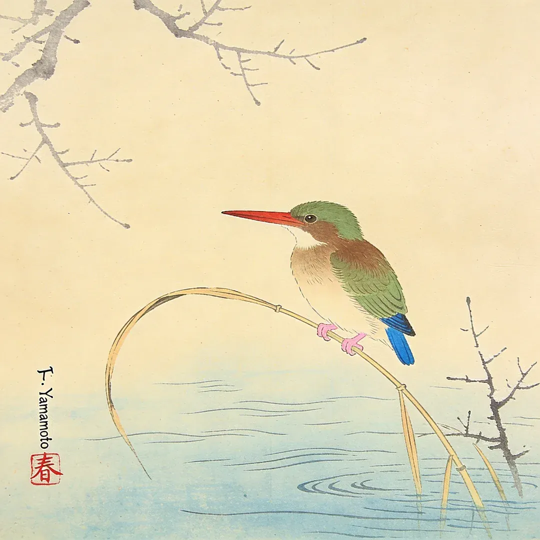Malen nach Zahlen IJsvogel aan de oever Japan - Image 3
