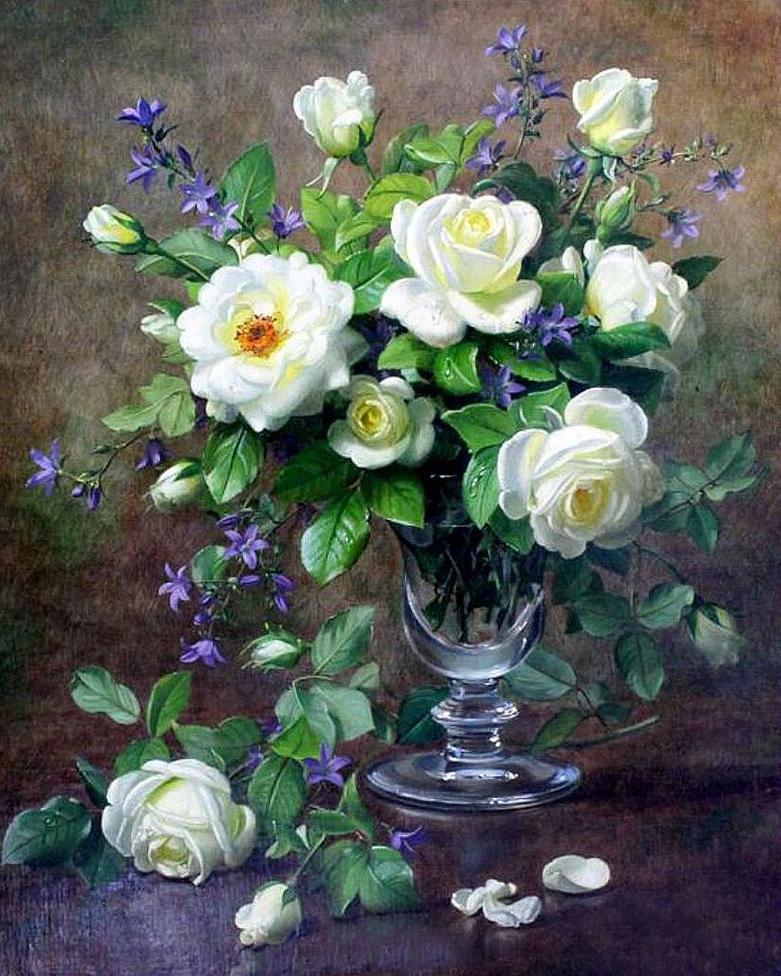 Malen nach Zahlen Lila und Weiße Blumen - Image 7