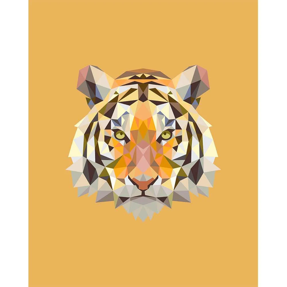 Malen nach Zahlen Lion Polygon Orange - Image 7