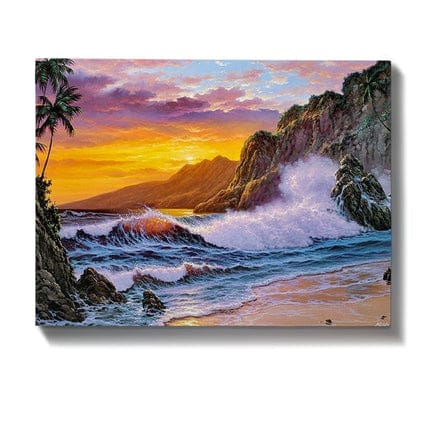 Malen nach Zahlen Meer bei Sonnenuntergang - Image 7