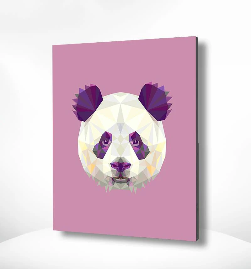 Malen nach Zahlen Panda Polygon
