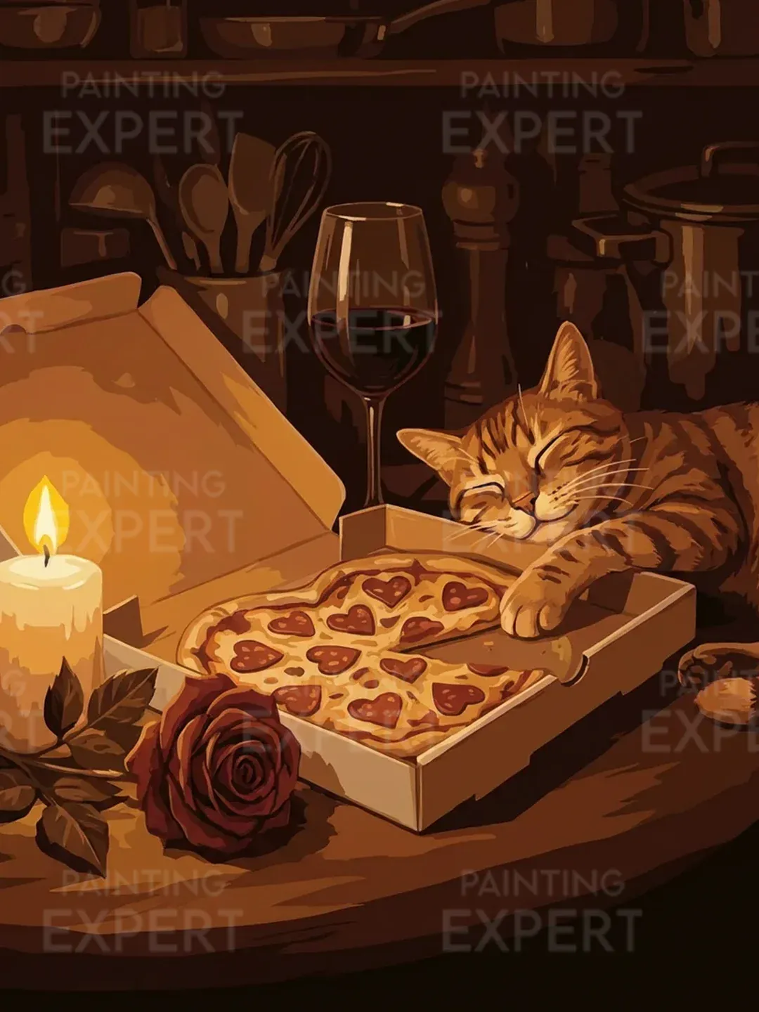 Malen nach Zahlen Purrperoni-Pizza - Image 2