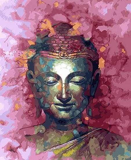 Malen nach Zahlen Rosa Buddha - Image 9