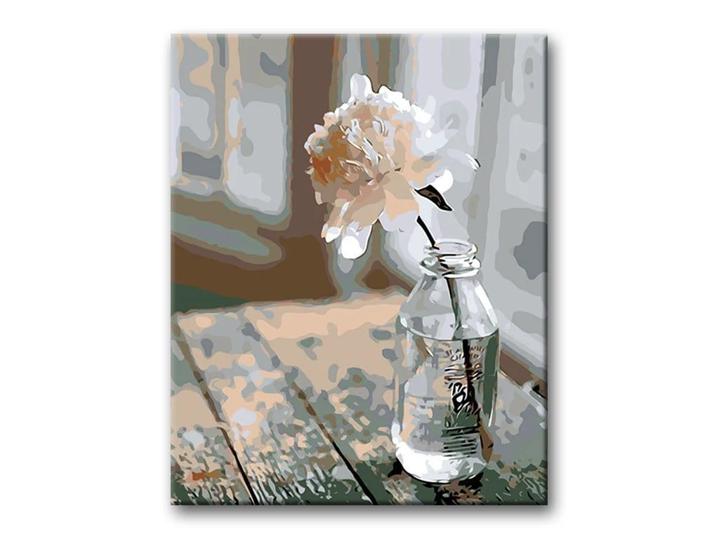 Malen nach Zahlen Rose auf Tisch - Image 7