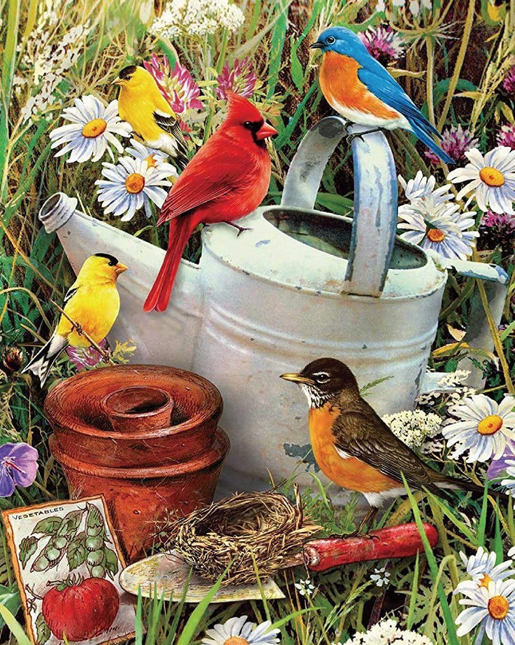 Malen nach Zahlen Rot, blau und gelb Vögel - Image 7