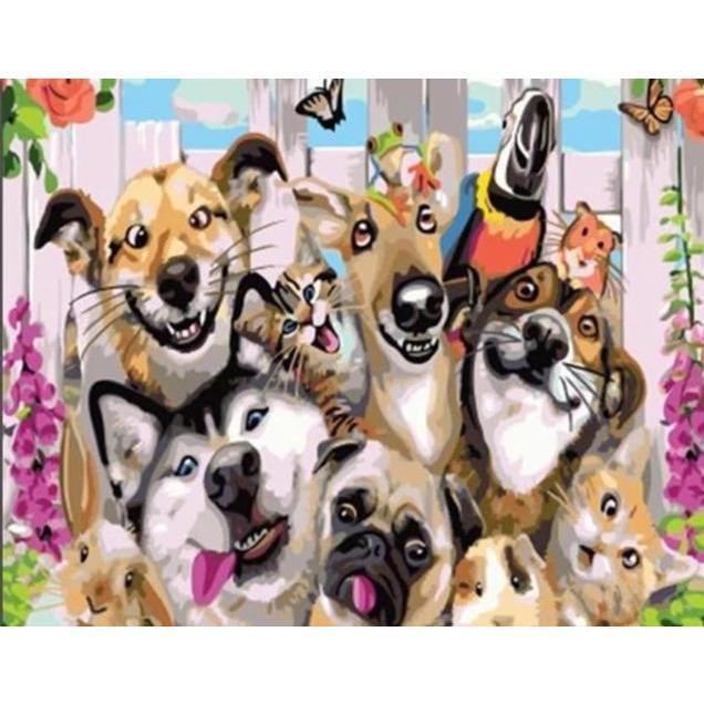 Malen nach Zahlen Selfie-Hunde - Image 9
