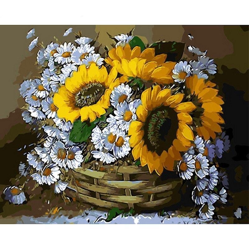 Malen nach Zahlen Sonnenblumen und Kamille - Image 7