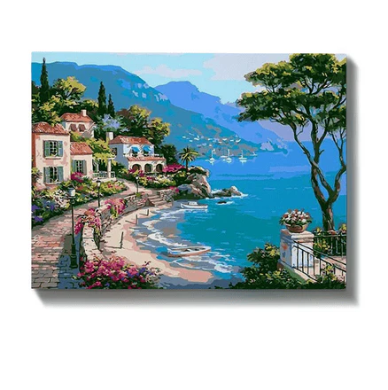 Malen nach Zahlen Stadt am Meer - Image 7