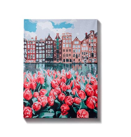 Malen nach Zahlen Stadt mit Blumen - Image 7