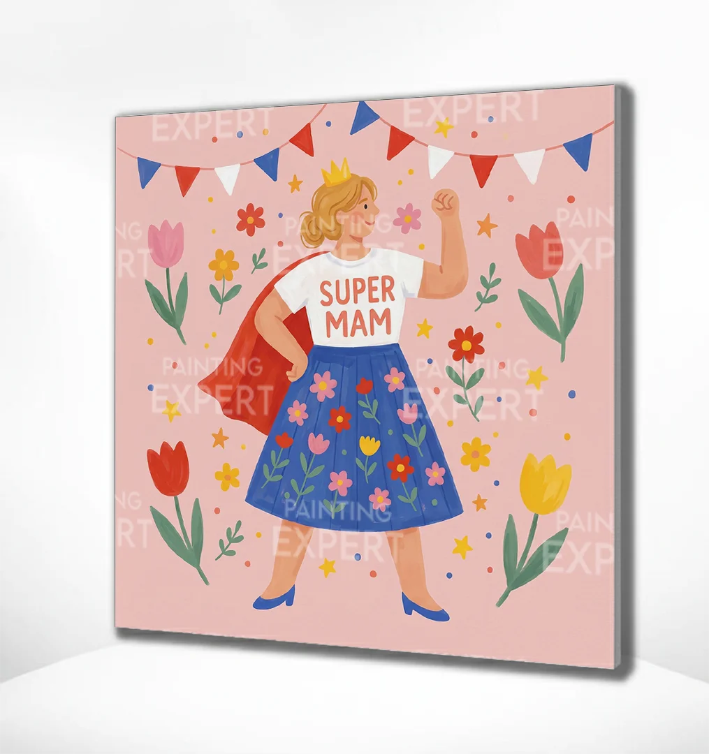 Malen nach Zahlen Super-Mama