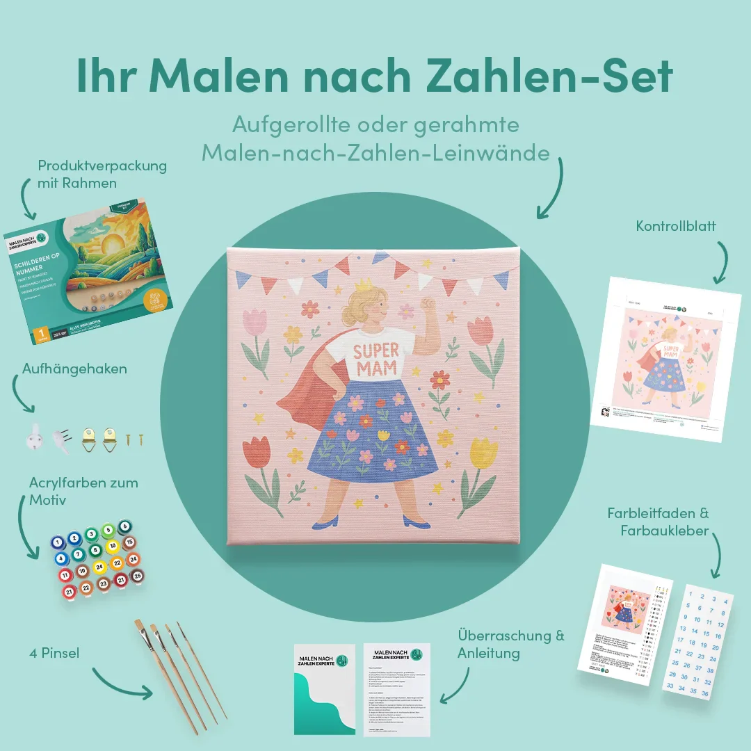 Malen nach Zahlen Super-Mama - Image 5