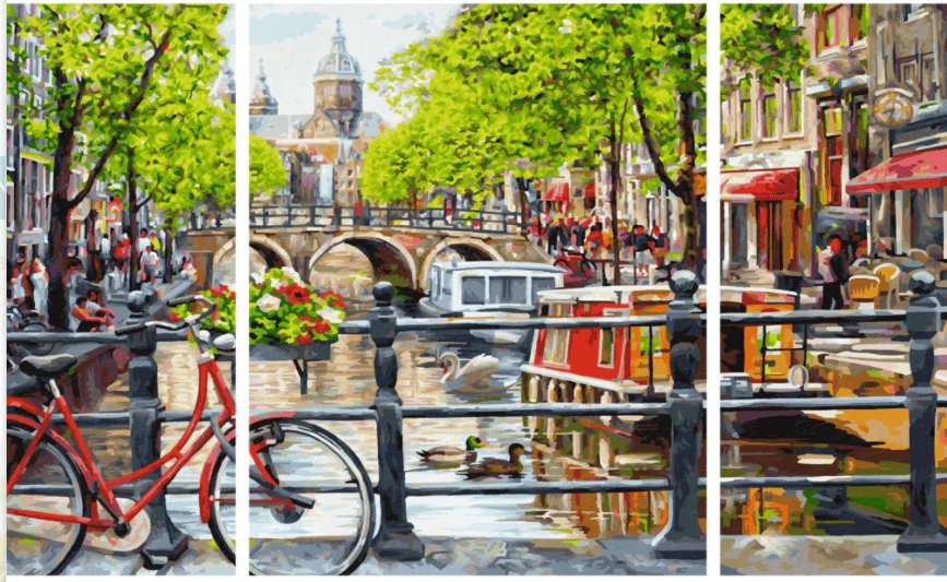 Malen nach Zahlen Triptychon Amsterdam - Image 7