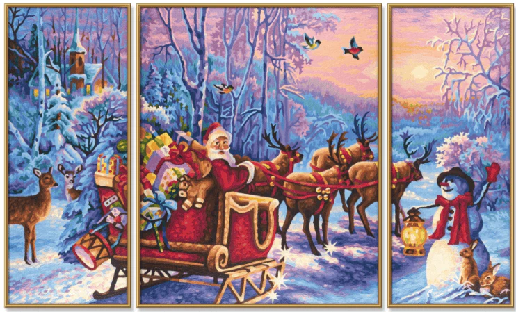 Malen nach Zahlen Triptychon Weihnachten - Image 7