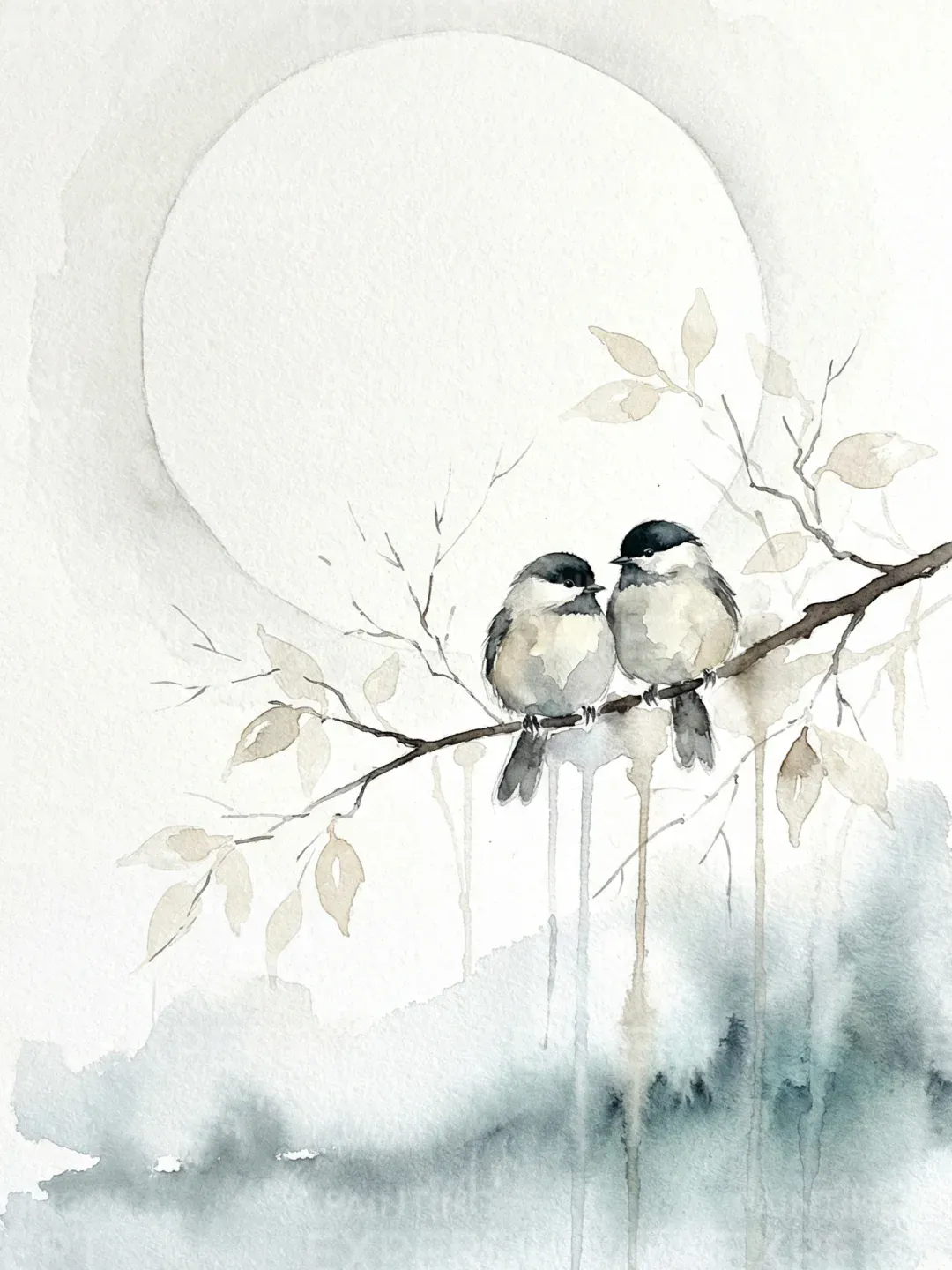 Malen nach Zahlen Twee vogels onder de maan Japan - Image 3
