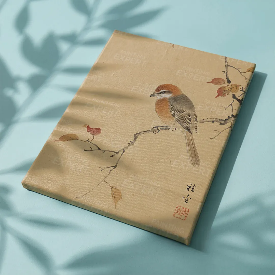 Malen nach Zahlen Vogel auf einem stillen Ast Japan - Image 5