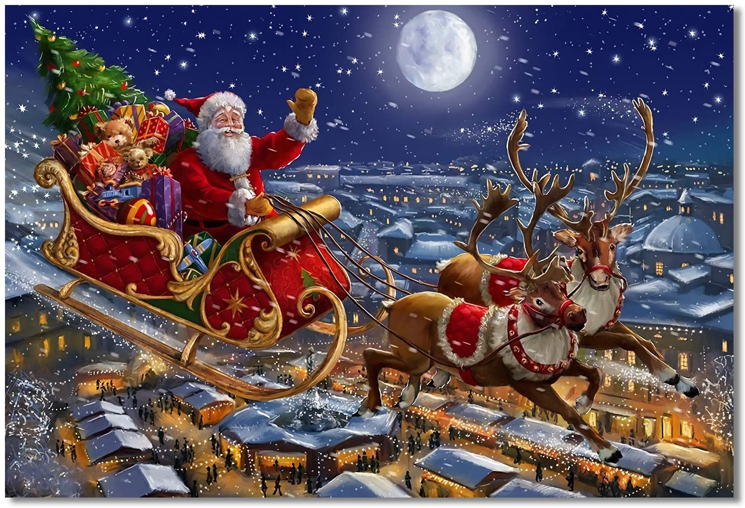 Malen nach Zahlen Weihnachtsmann und Rentier - Image 7