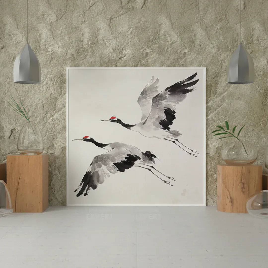 Malen nach Zahlen Zen Cranes I Warm, Chris Paschke Japan - Image 4