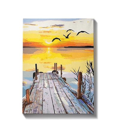 Malen nach Zahlen Strand mit Sonnenuntergang - Image 7